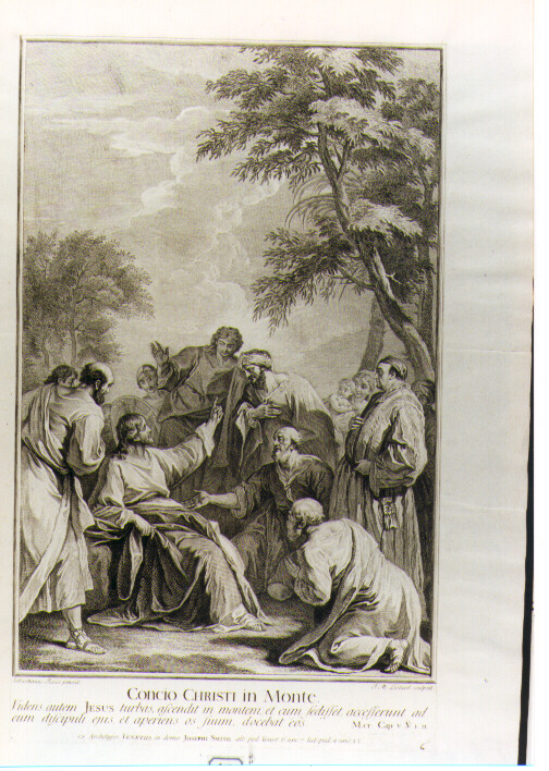 CRISTO CHE PREDICA ALLE MOLTITUDINI (stampa) di Ricci Sebastiano, Liotard Jean-Michel (sec. XVIII)
