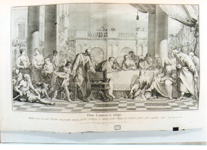 SANTA MARIA MADDALENA UNGE I PIEDI DI CRISTO (stampa) di Ricci Sebastiano, Liotard Jean-Michel (sec. XVIII)