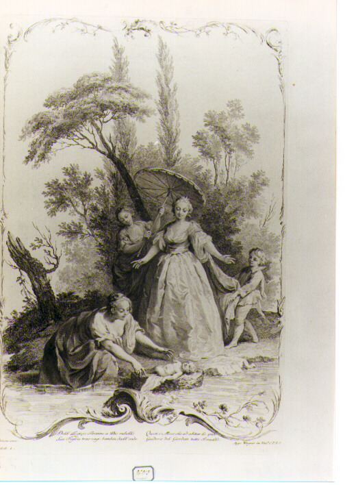 Mosè salvato dalle acque (stampa) di Amigoni Jacopo (CERCHIA), Wagner Joseph (sec. XVIII)