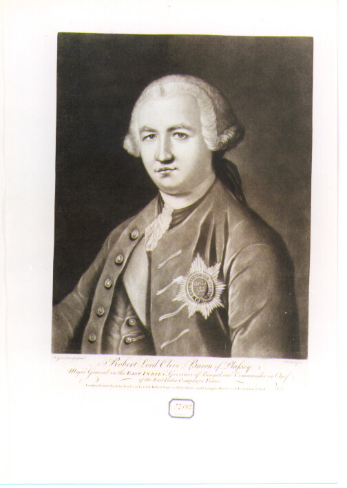 RITRATTO DI ROBERT CLIVE BARONE DI PLASSEY (stampa smarginata) di Gainsborough Thomas, Corbutt Charles (sec. XVIII)