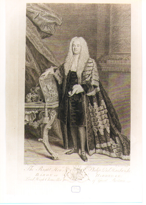 RITRATTO DI PHILIP LORD HARDWICKE (stampa) di Ramsay Allan, Baron Bernard (sec. XVIII)