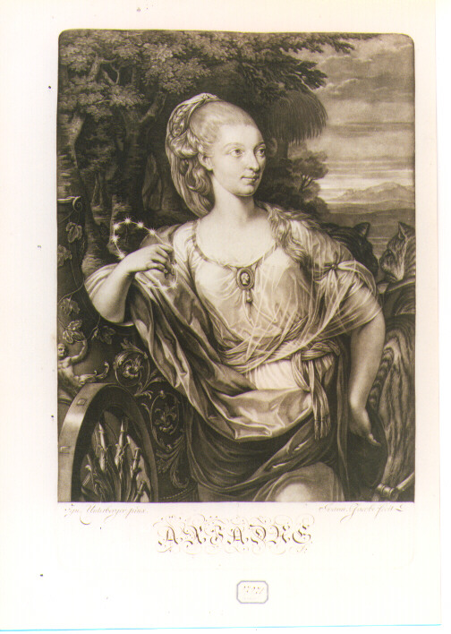 ARIANNA (stampa controfondata smarginata) di Unterberger Ignaz, Jacobé Johann (sec. XVIII)