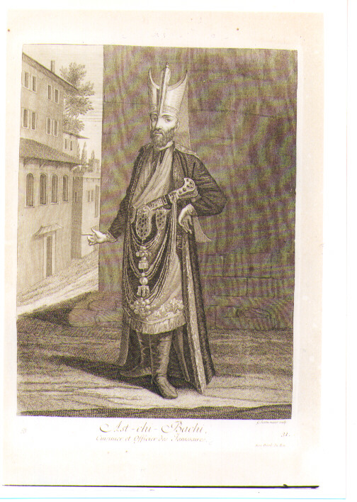 FIGURA MASCHILE DI ORIENTALE (stampa) di Scotin Gerard I (sec. XVIII)