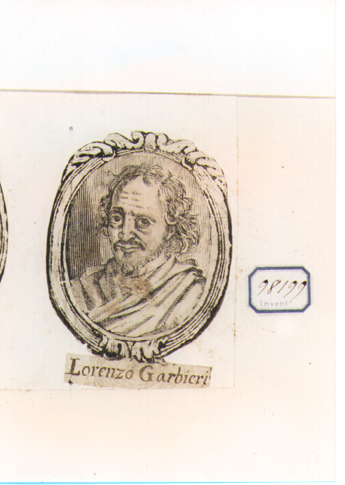 RITRATTO DI LORENZO GARBIERI (stampa controfondata smarginata) - ambito bolognese (sec. XVII)