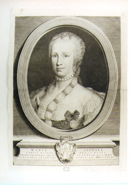 RITRATTO DI MARIA LUISA D'AUSTRIA (stampa) di Pazzi Antonio, Piattoli Anna (sec. XVIII)