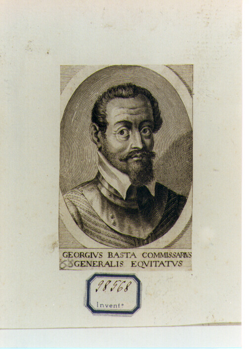 RITRATTO DI GIORGIO BASTA (stampa controfondata smarginata) di Greuter Joseph (sec. XVII)