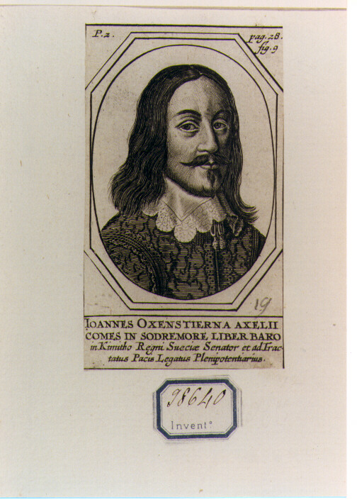 RITRATTO DI IOANNES OXENSTIERN (stampa controfondata smarginata) - ambito fiammingo (seconda metà sec. XVII)