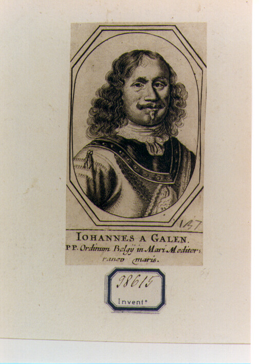 RITRATTO DI IOHANNES A GALEN (stampa controfondata smarginata) - ambito fiammingo (seconda metà sec. XVII)