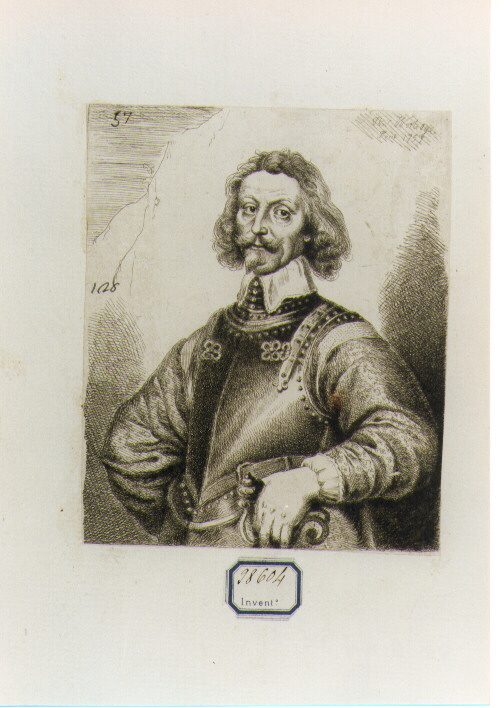 ritratto d'uomo (stampa controfondata smarginata) di Worlidge Thomas (sec. XVIII)