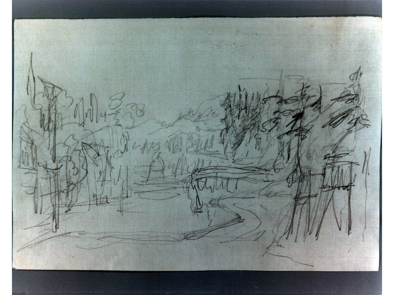 accampamento militare (disegno) di Niccolini Antonio (sec. XIX)