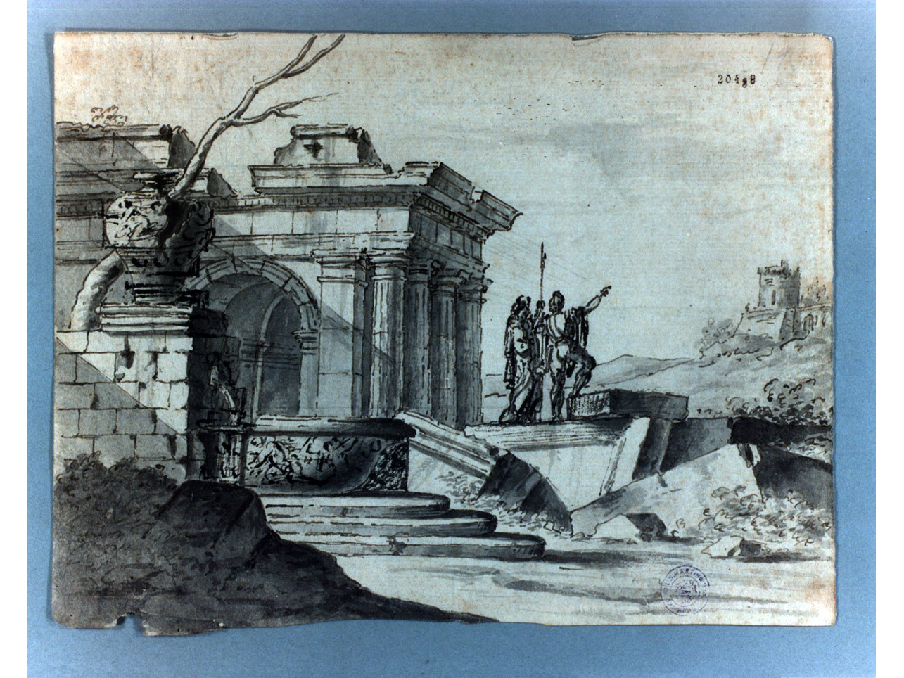 rovine classiche (disegno) di Niccolini Antonio (sec. XIX)