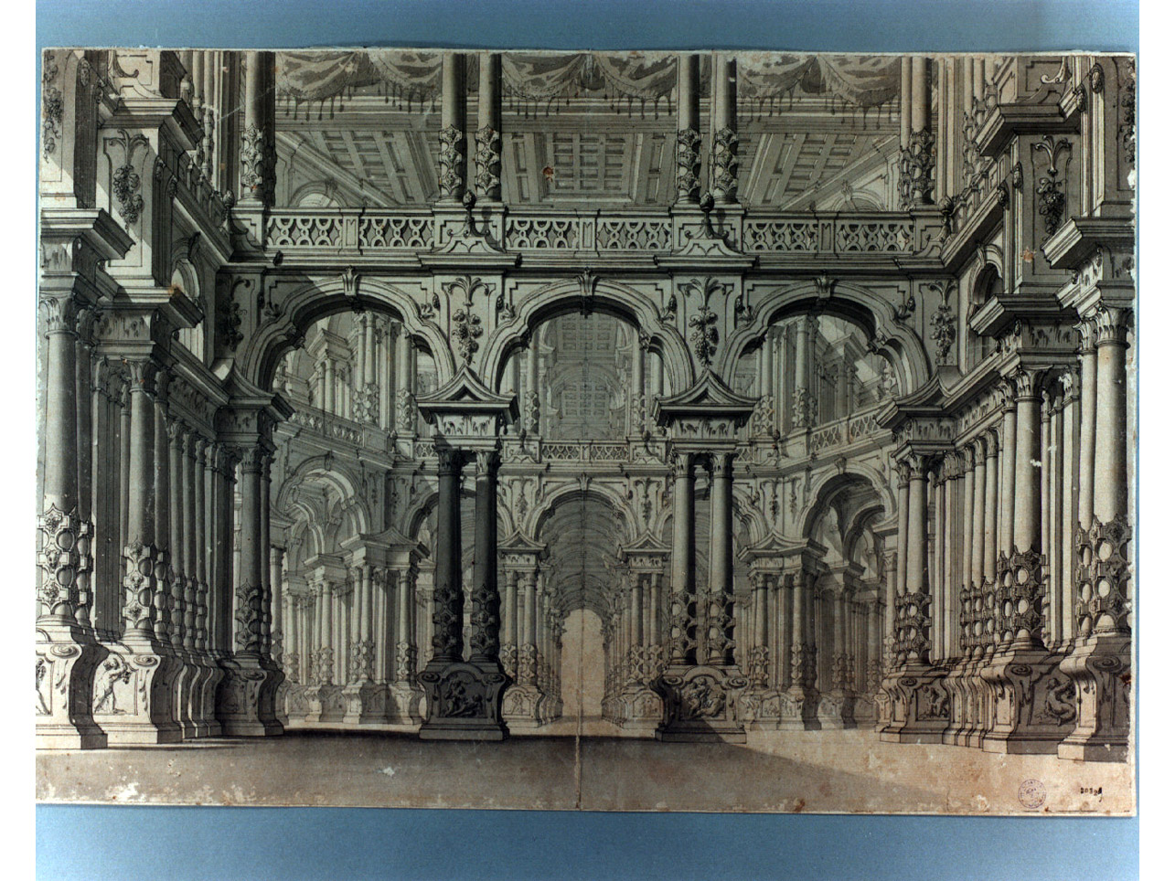 sala regia (disegno) di Galli Ferdinando detto Ferdinando Bibiena (secc. XVII/ XVIII)