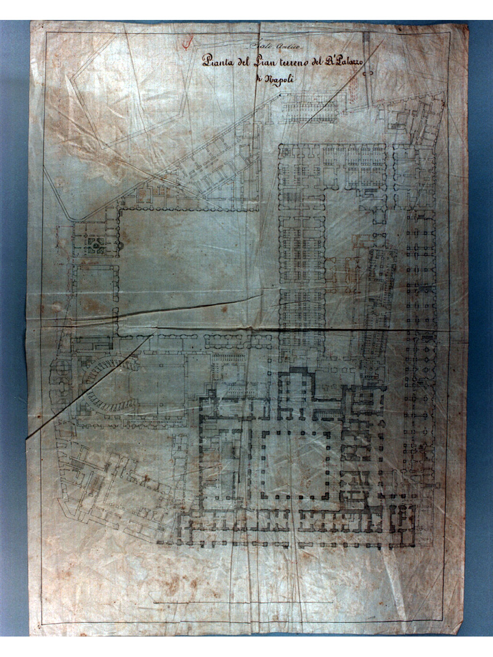 Palazzo Reale di Napoli (disegno) di Niccolini Antonio (sec. XIX)