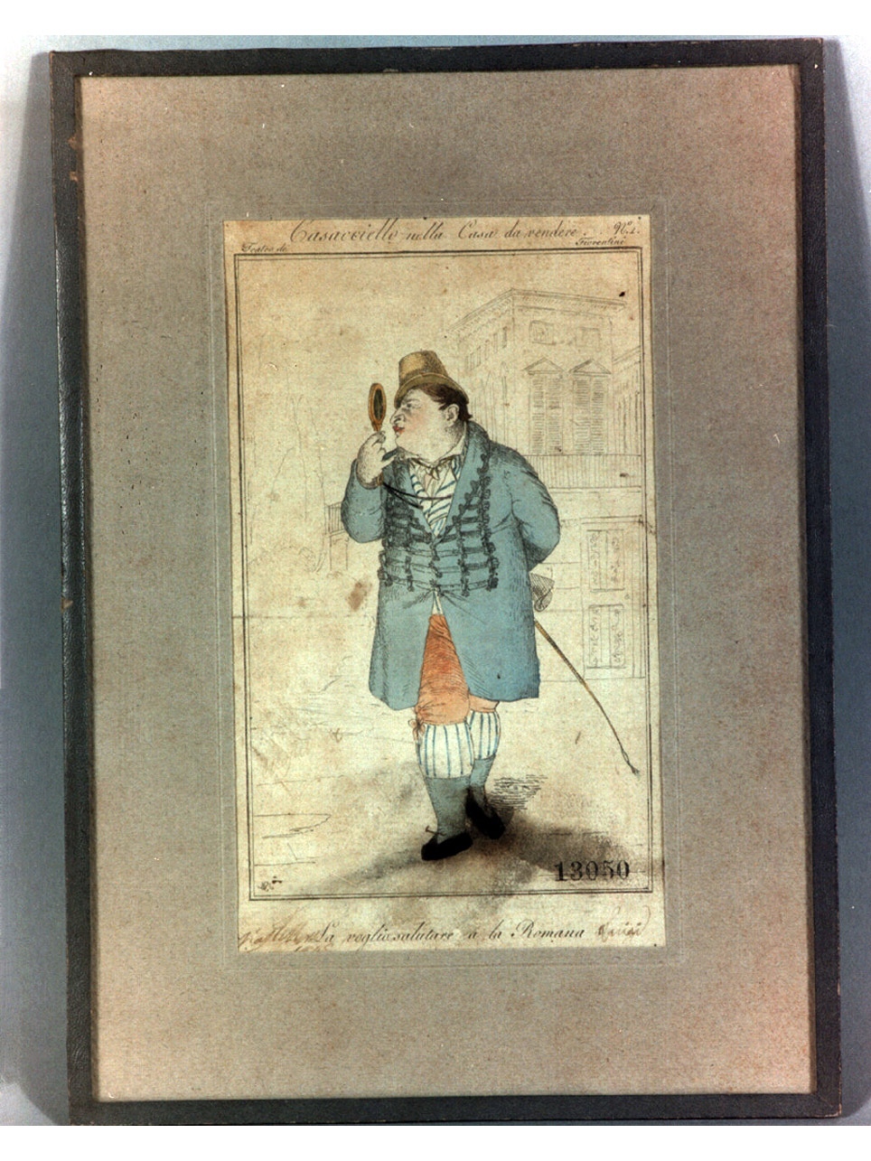 figura maschile (disegno) - ambito napoletano (sec. XIX)