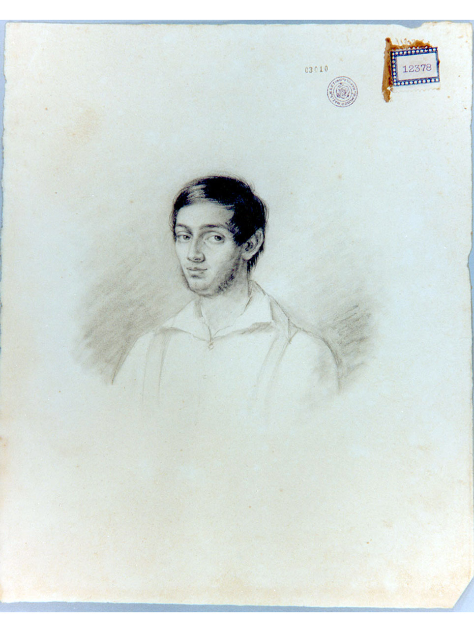 ritratto d'uomo (disegno) di Cammarano Giuseppe (sec. XIX)