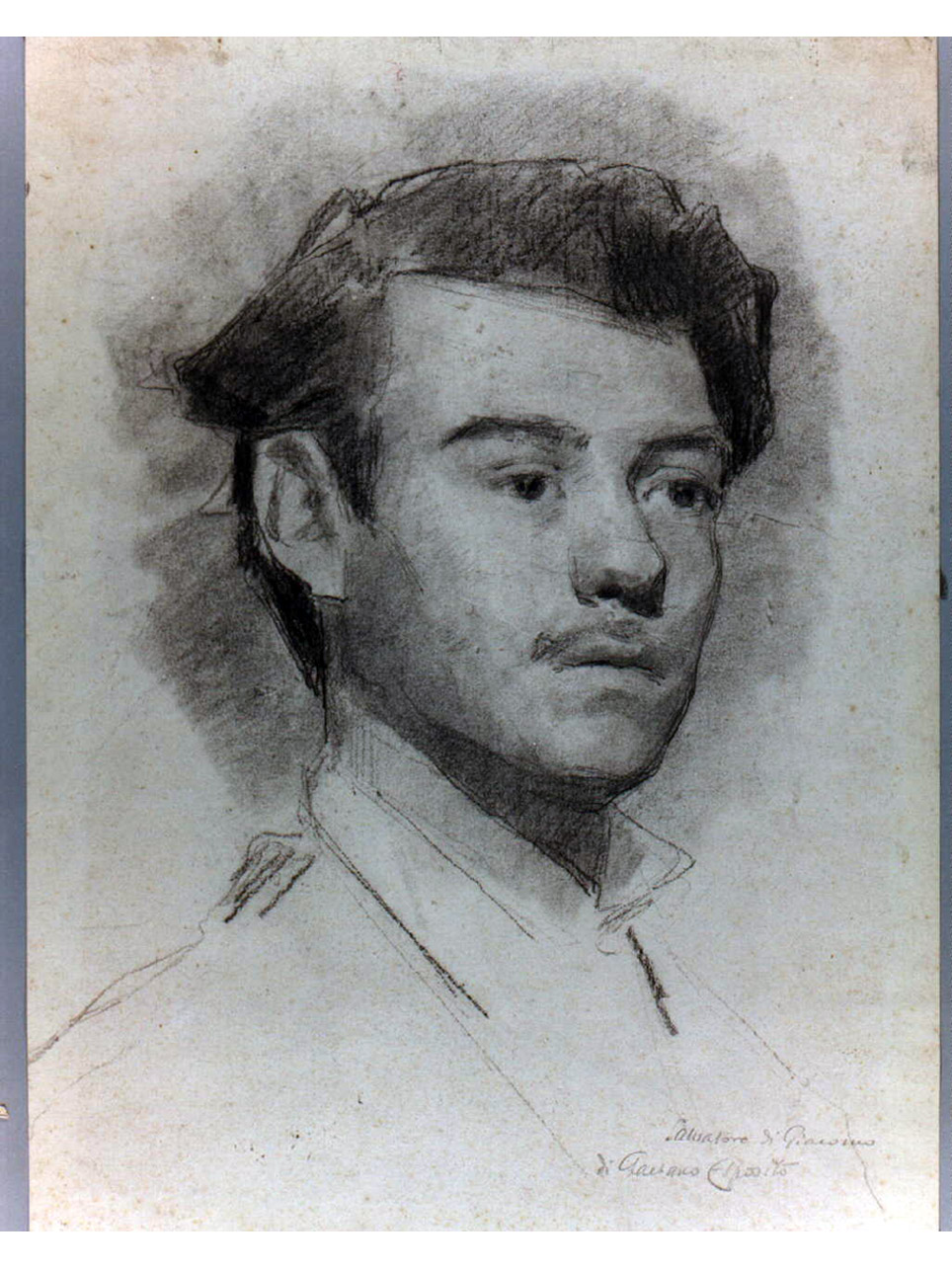 ritratto d'uomo (disegno) di Casciaro Giuseppe (sec. XIX)