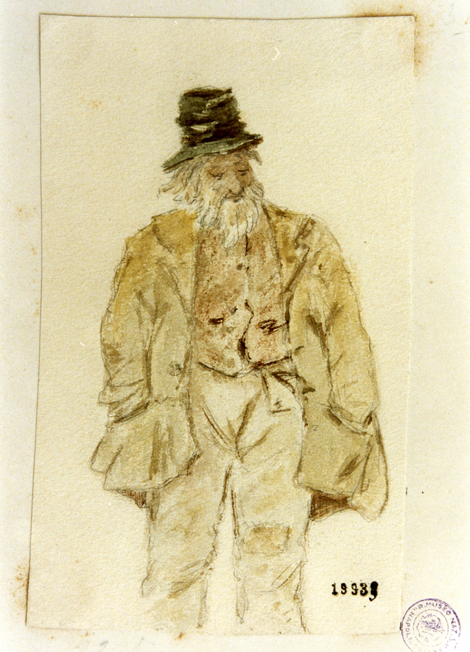 figura di vecchio (disegno) di Boesen Arthur (secc. XIX/ XX)