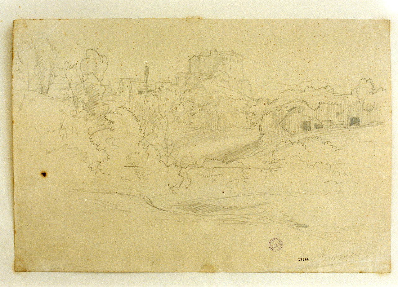paesaggio (disegno) - ambito danese (sec. XIX)