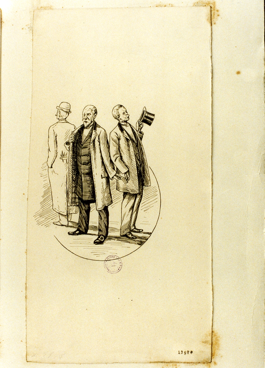 figure maschili (disegno) - ambito danese (sec. XIX)