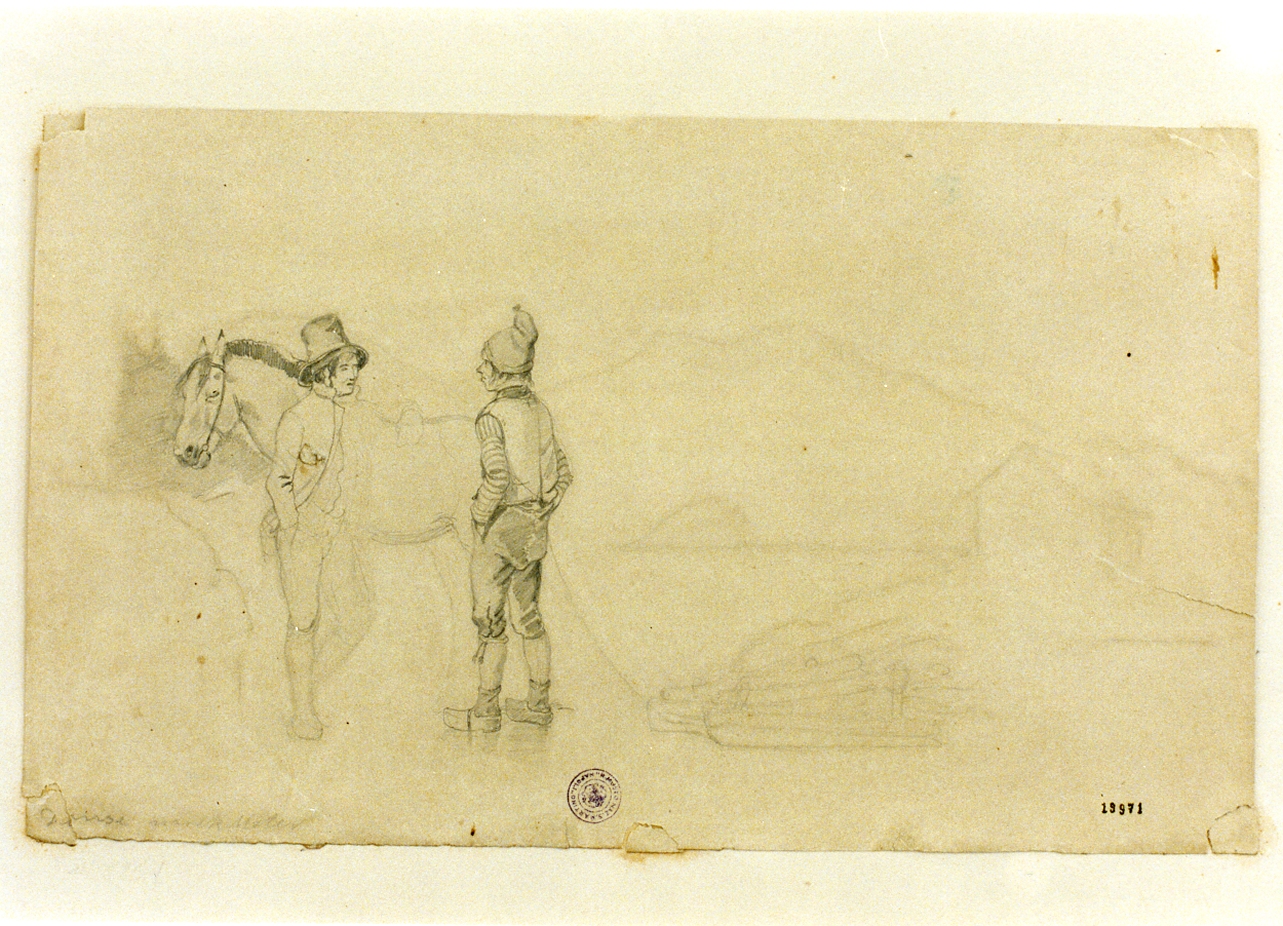studio di figure (disegno) di Duntze Johannes Bartholomaus (sec. XIX)