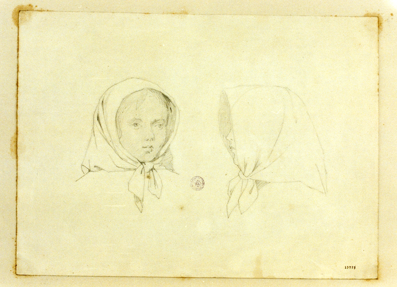 ritratto d bambina (disegno) di Fischer Johannes August (ultimo quarto sec. XIX)