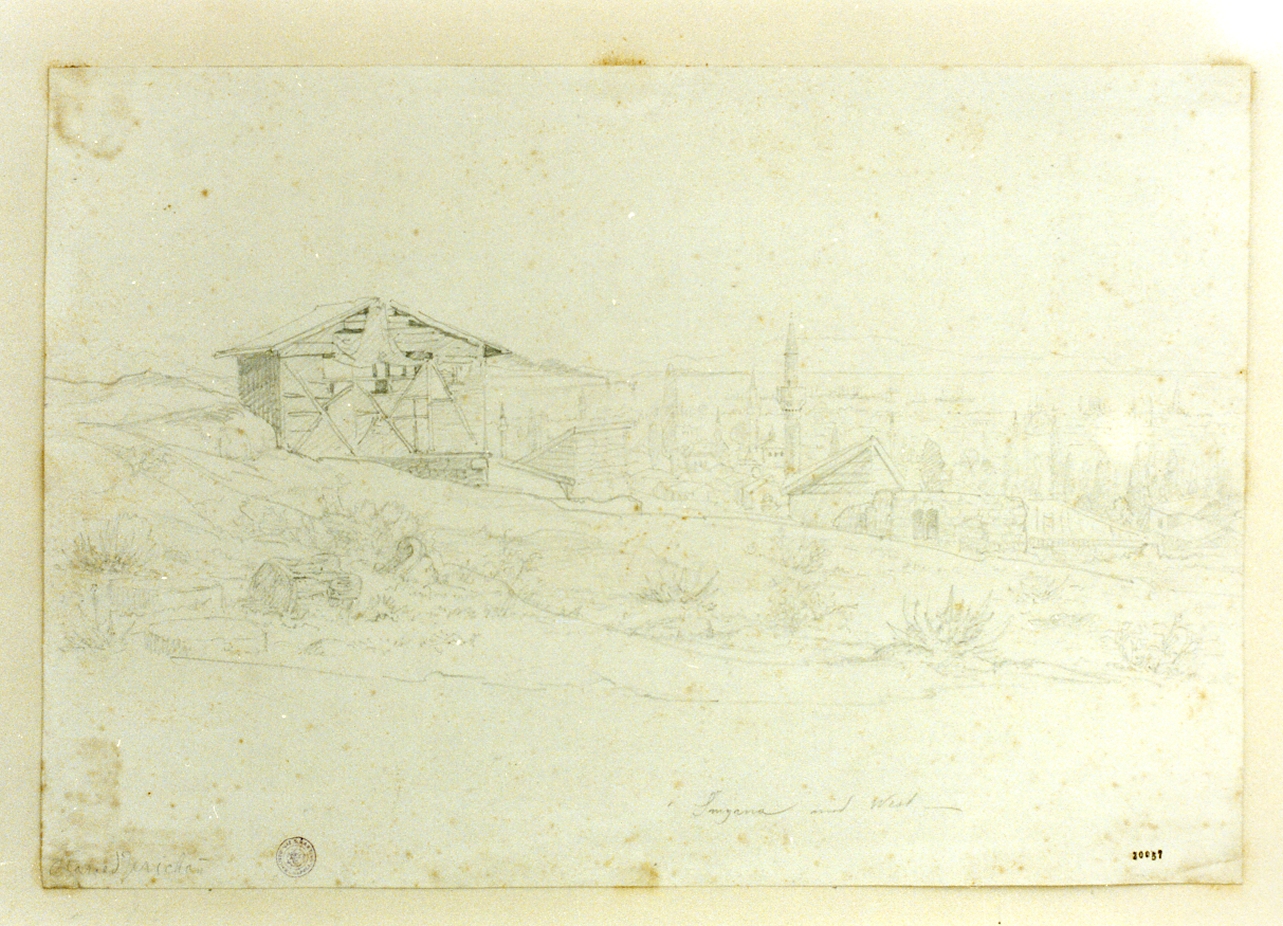 veduta di Smirne (disegno) di Jerichau Jens Adolf (sec. XIX)