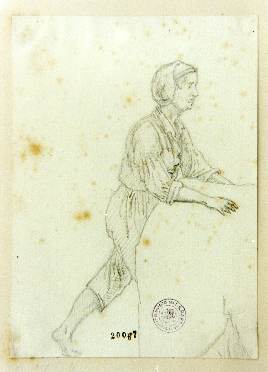 pescatore (disegno) di Kobke Christen Schiellerup (sec. XIX)