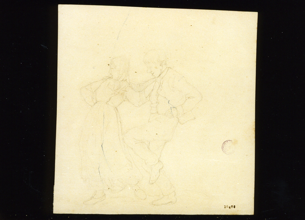 contadini (disegno) di Thomsen Carl Christian Frederik Jacob (sec. XIX)