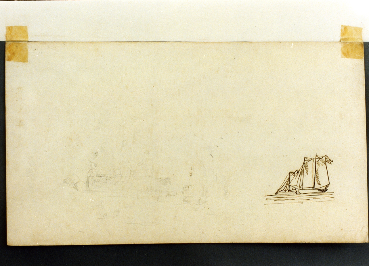 veliero (disegno) di Melbye Fritz Sigried Georg (sec. XIX)