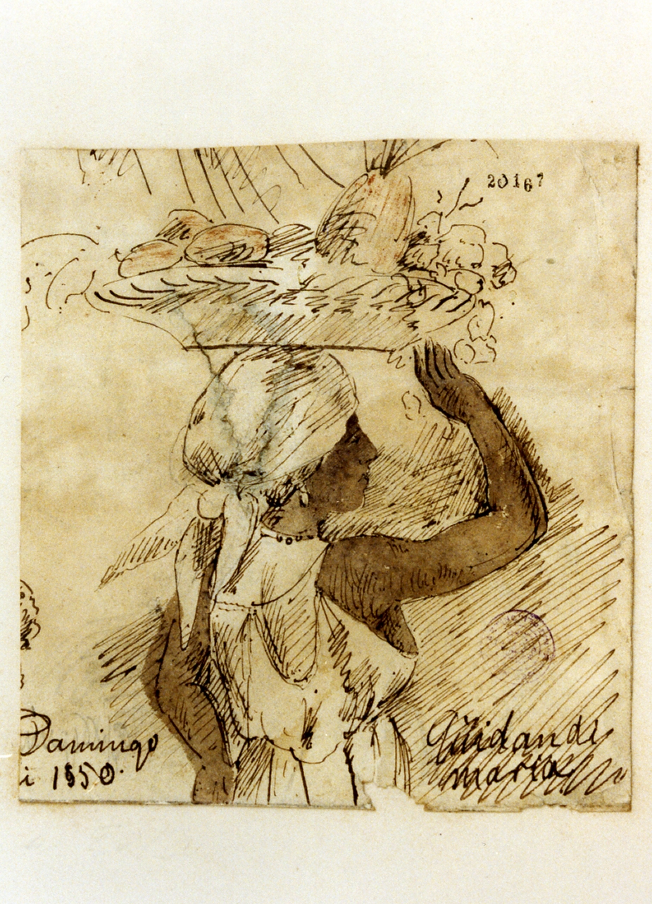 donna di Santo Domingo (disegno) di Melbye Fritz Sigried Georg (sec. XIX)