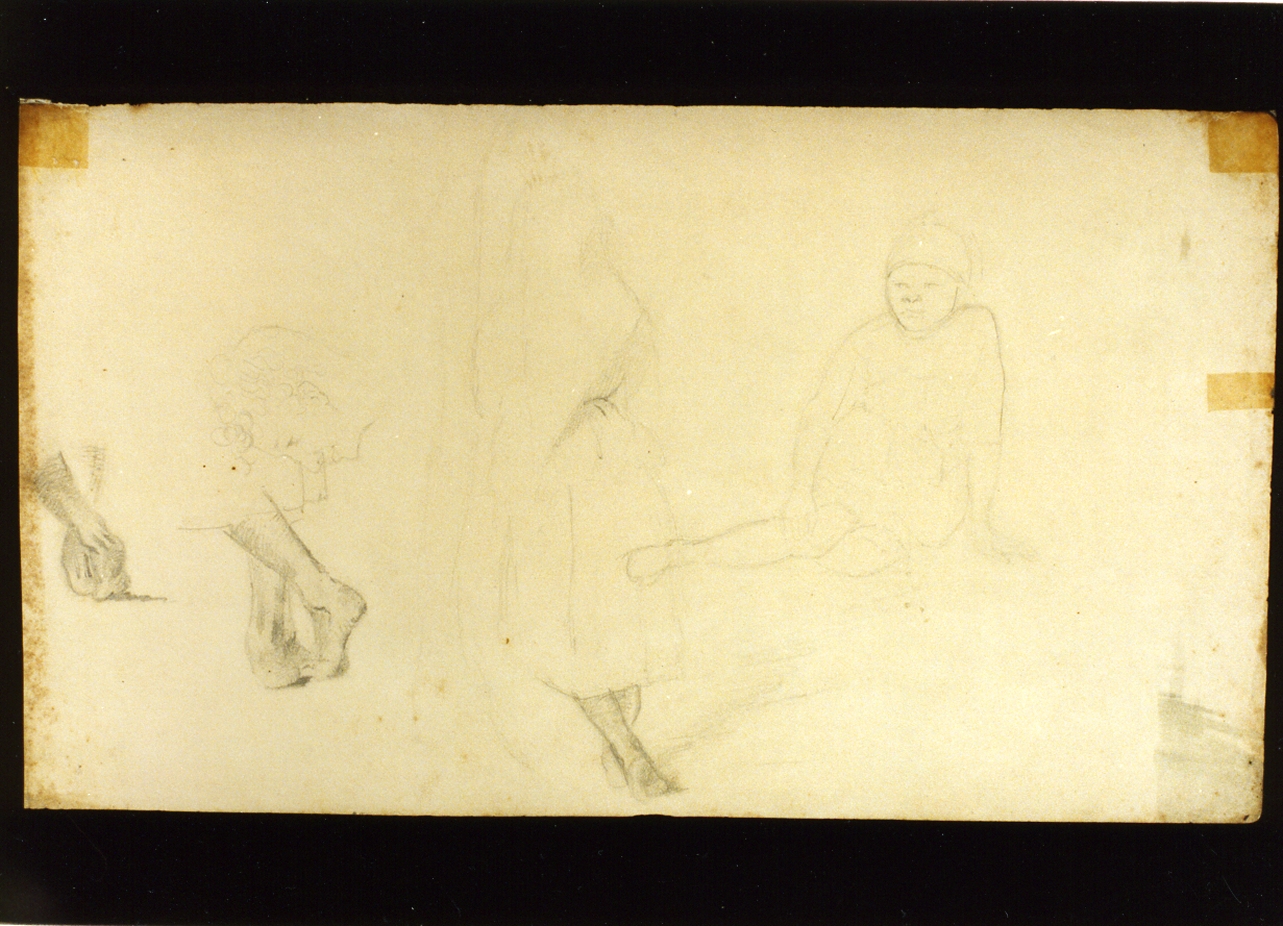 studio di figura femminile (disegno) di Melbye Fritz Sigried Georg (sec. XIX)