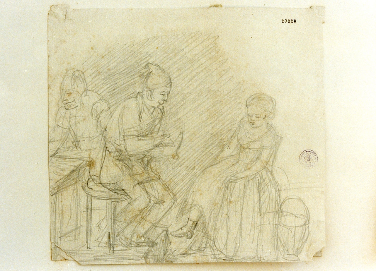 calzolaio (disegno) di Richardt Joachim Ferdinand (sec. XIX)