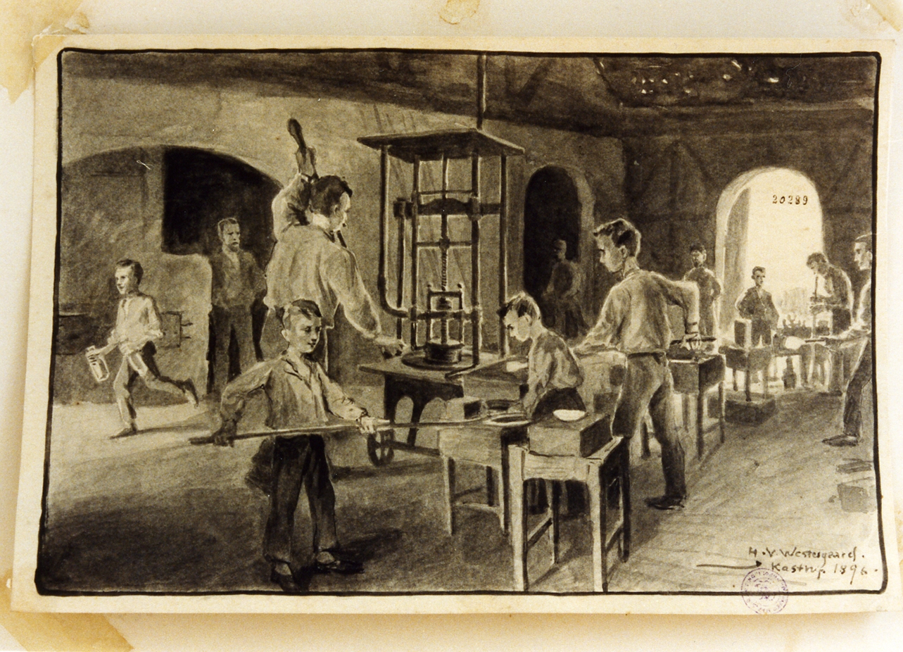 vetreria (disegno) di Westergaard Hans Viggo (sec. XIX)