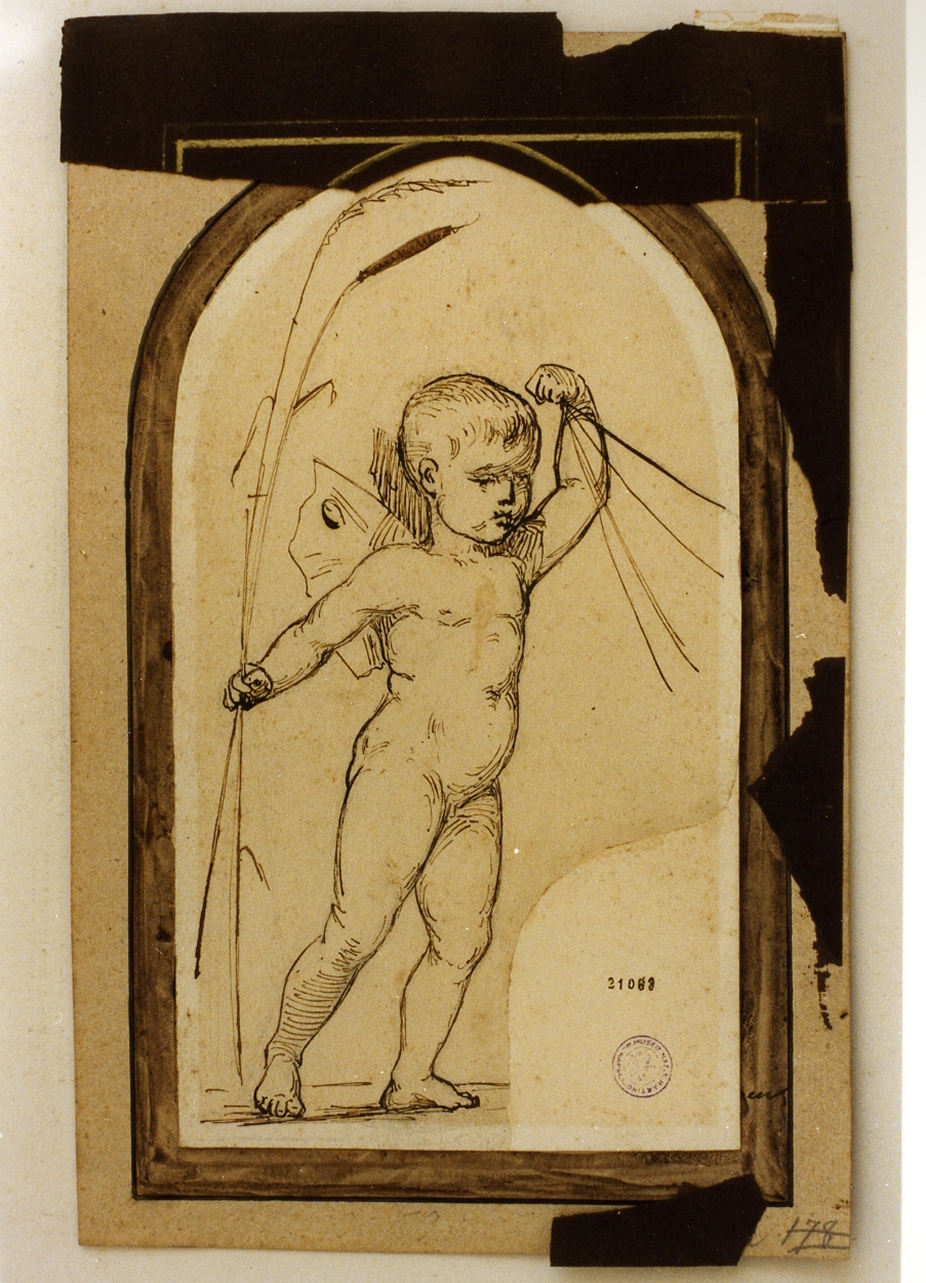 putto (disegno) di Henningsen Erik Ludvig (secc. XIX/ XX)