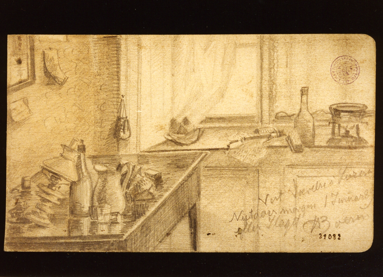 interno di cucina (disegno) di Boesen Arthur (sec. XIX)