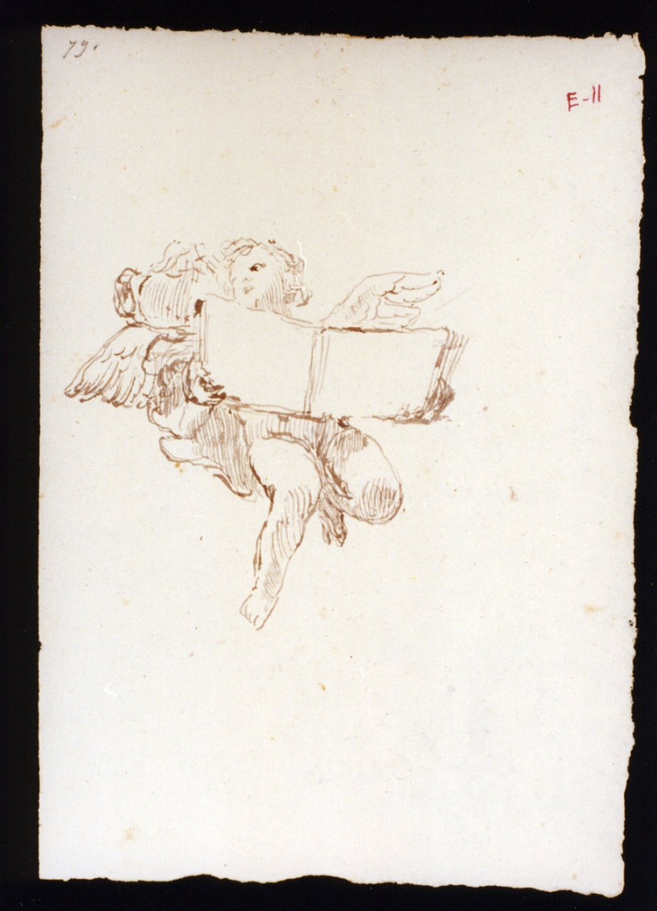 angelo con libro (disegno) di Vetri Paolo (secc. XIX/ XX)
