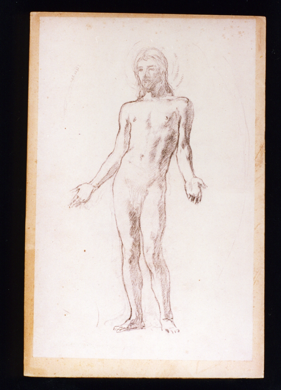 Cristo nudo (disegno) di Vetri Paolo (fine/inizio secc. XIX/ XX)