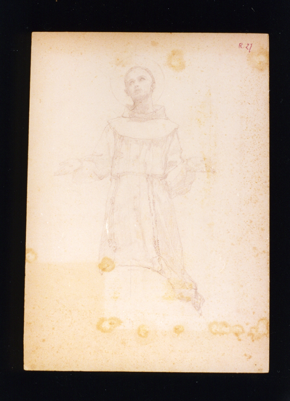 studio di santo francescano (disegno) di Vetri Paolo (fine/inizio secc. XIX/ XX)