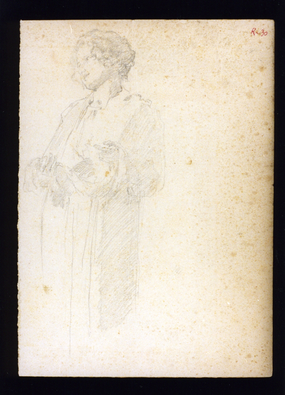 studio di figura femminile (disegno) di Vetri Paolo (fine/inizio secc. XIX/ XX)