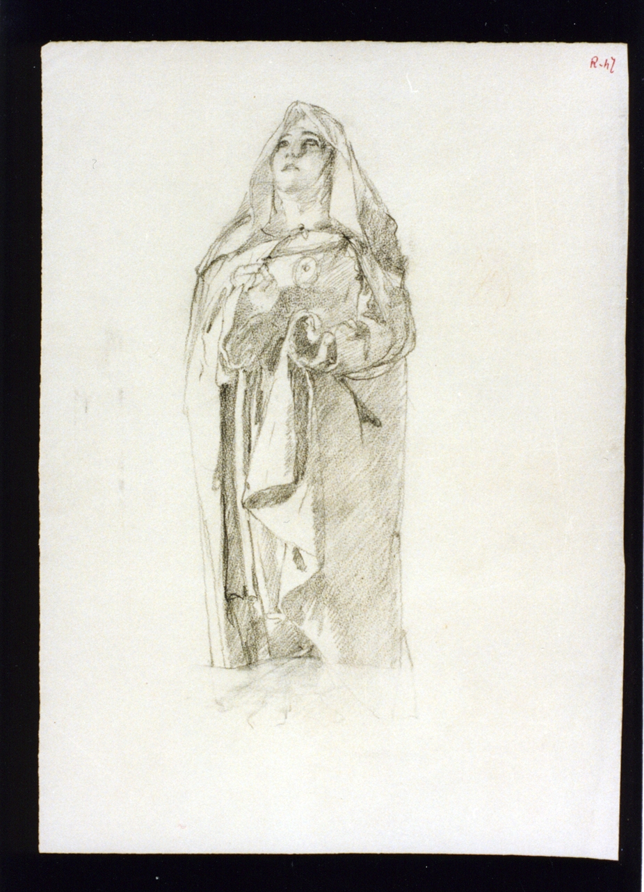 monaca (disegno) di Vetri Paolo (fine/inizio secc. XIX/ XX)