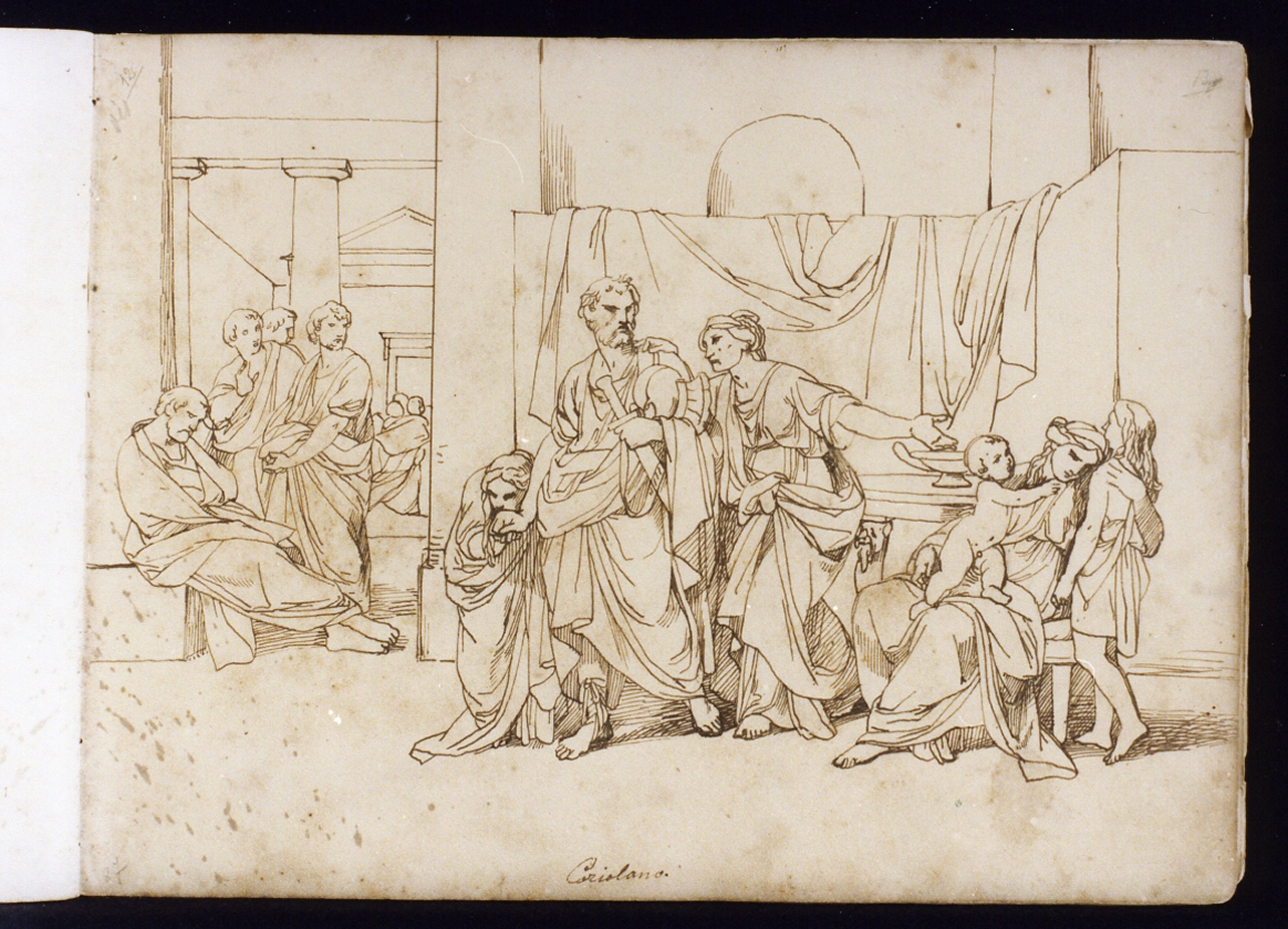 Coriolano (disegno) di Postiglione Raffaele (ultimo quarto sec. XIX)