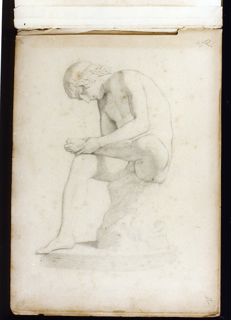 studio dello "Spinario" (disegno) di Postiglione Raffaele (ultimo quarto sec. XIX)