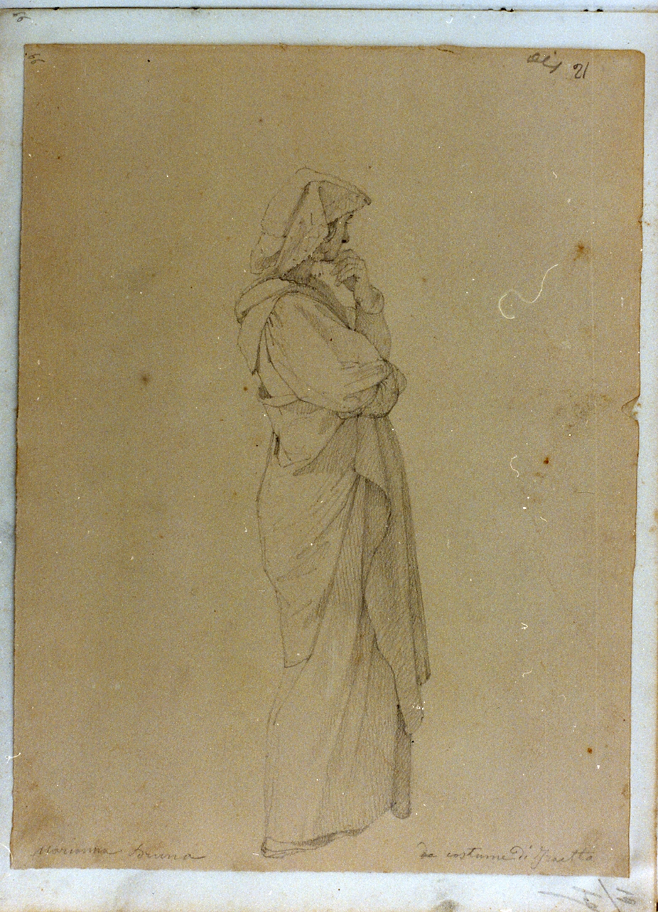 ritratto di Marianna Bruna (disegno) di Postiglione Raffaele (sec. XIX)