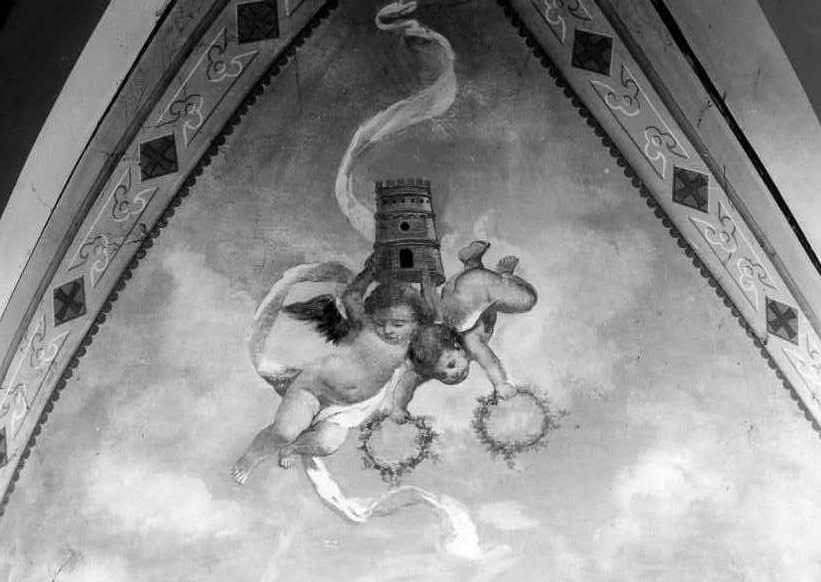 angeli adoranti (dipinto) - ambito campano (ultimo quarto sec. XIX)