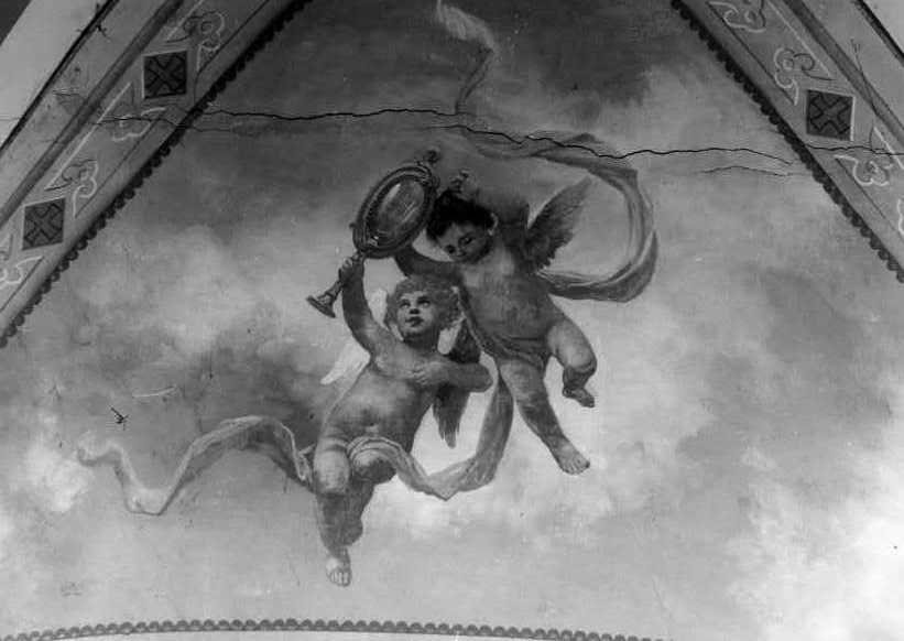 angeli adoranti (dipinto) - ambito campano (ultimo quarto sec. XIX)