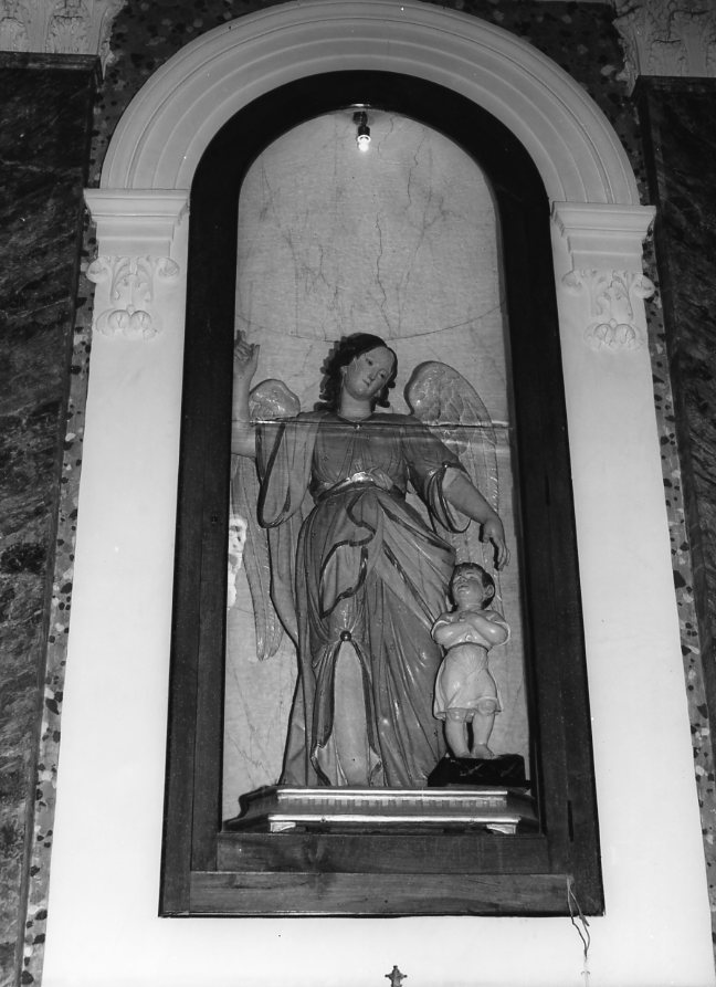 Gesù Bambino con angelo (gruppo scultoreo) - bottega campana (fine/inizio secc. XIX/ XX)