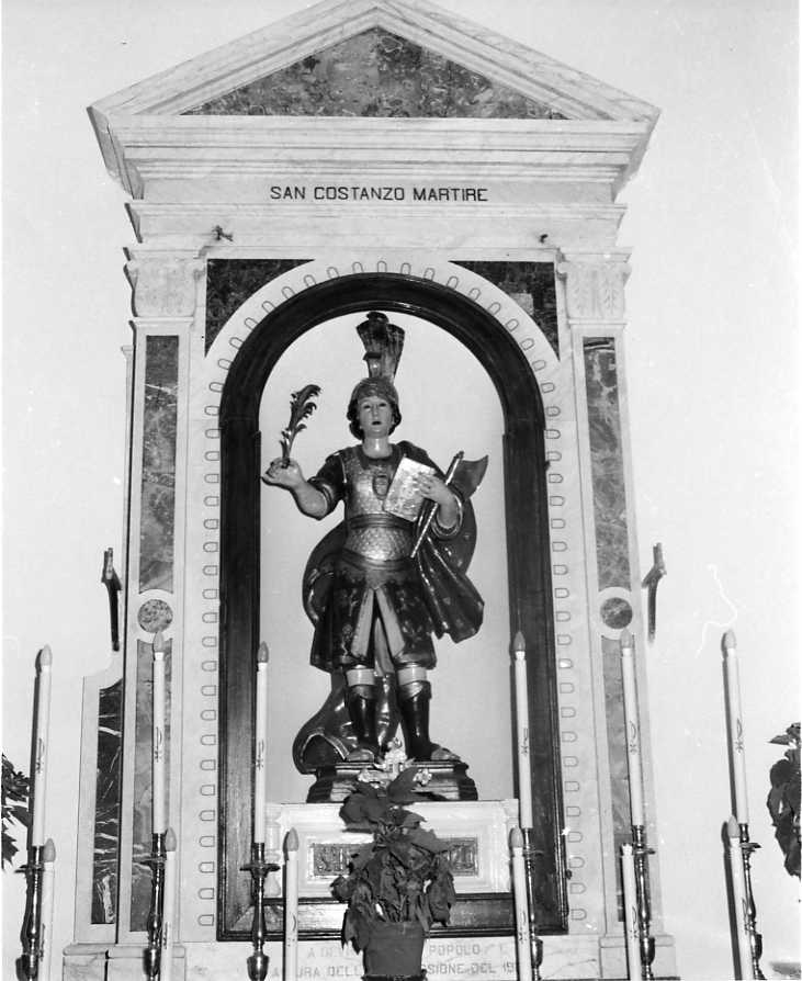 San Costanzo (reliquiario - a statua) - bottega campana (prima metà sec. XIX)