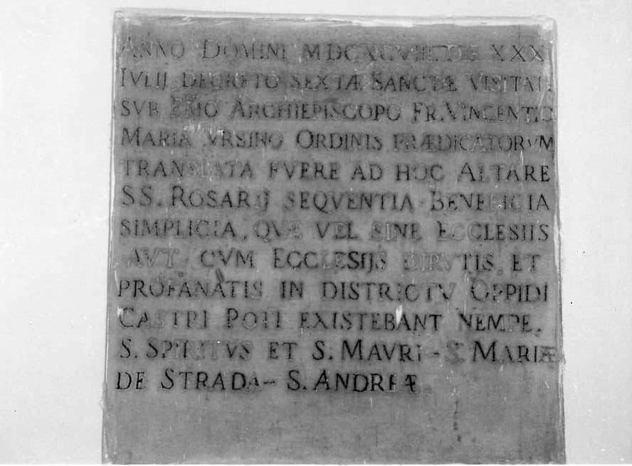 lapide - bottega campana (sec. XVII)