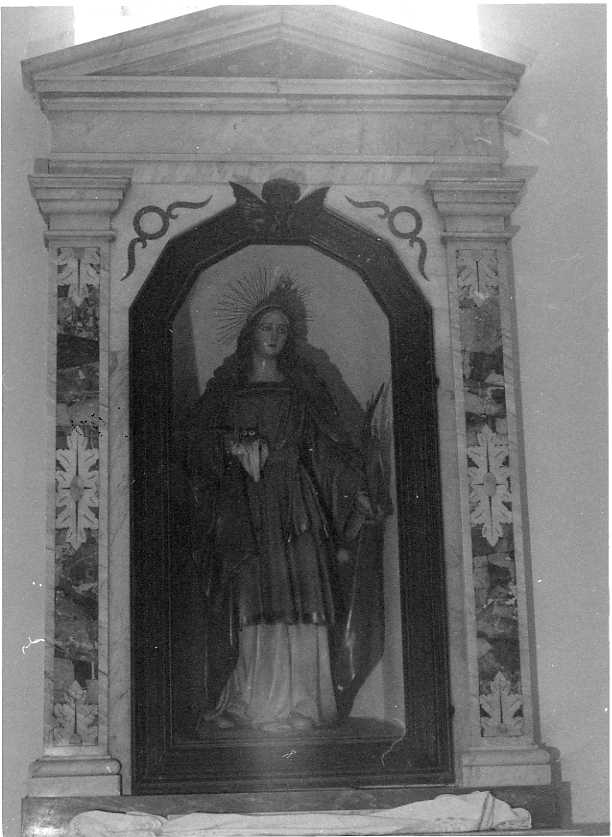 mostra architettonica d'altare - bottega campana (sec. XX)