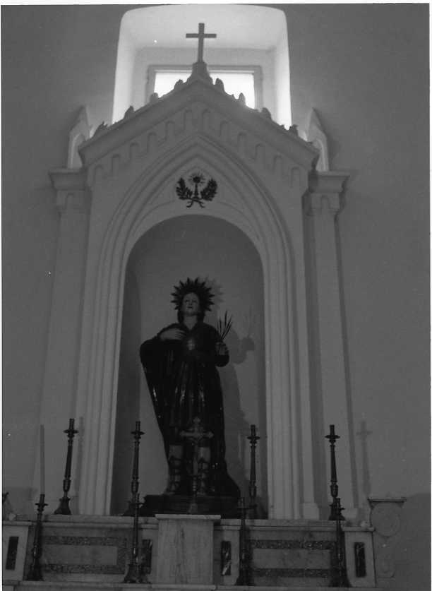 mostra architettonica d'altare - bottega campana (prima metà sec. XX)